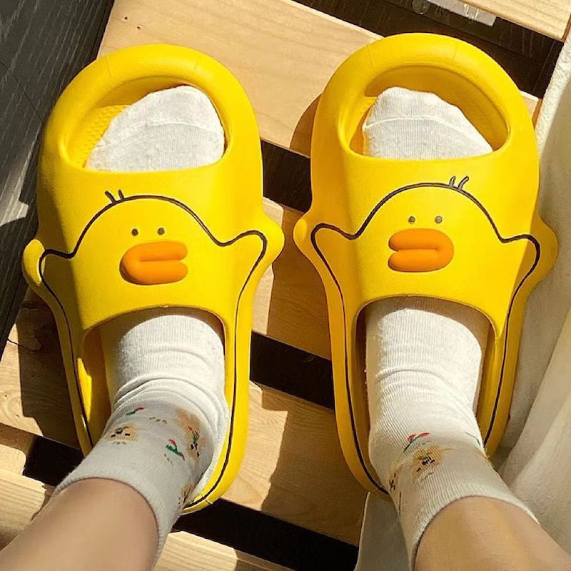 Cartoon Duck Cloud Slides