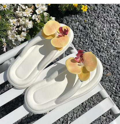 Flower Decor Flip Flops