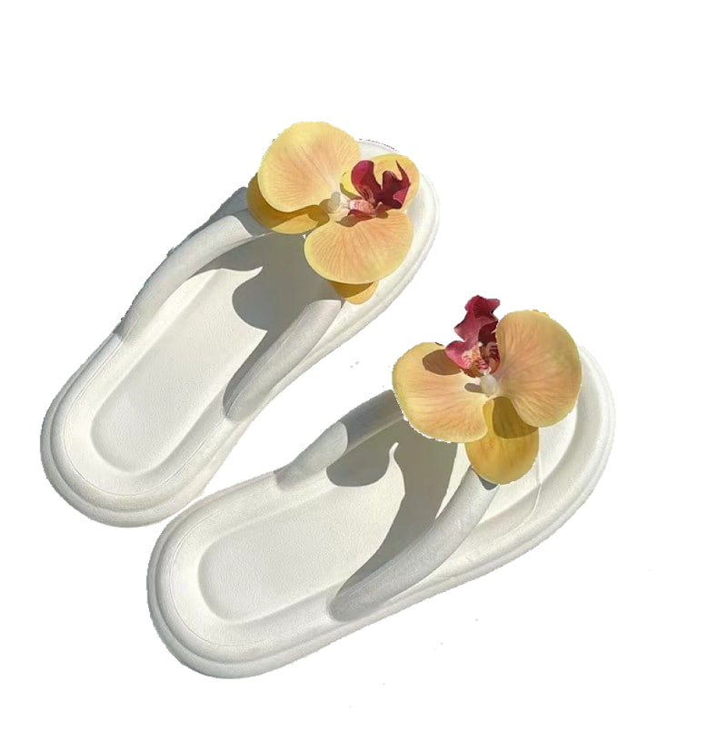 Flower Decor Flip Flops